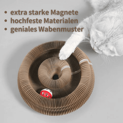 KATZEN GLÜCK Kratztunnel -  Flexibel, Katzenspielzeug, Krallenpflege, Beschäftigung