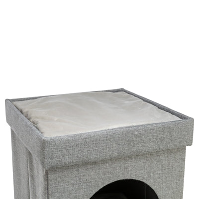 Trixie Katzenkorb/Katzenhaus Kimy Soft 2 Etagen Hellgrau
