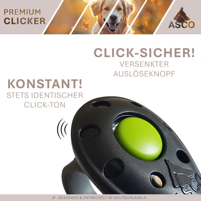 ASCO Finger Clicker mit abnehmbarem Fingerring für Clickertraining