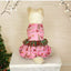 Weihnachtskleid für Hunde in Rosa mit Weihnachtsmotiven und Tannenbaum Muster