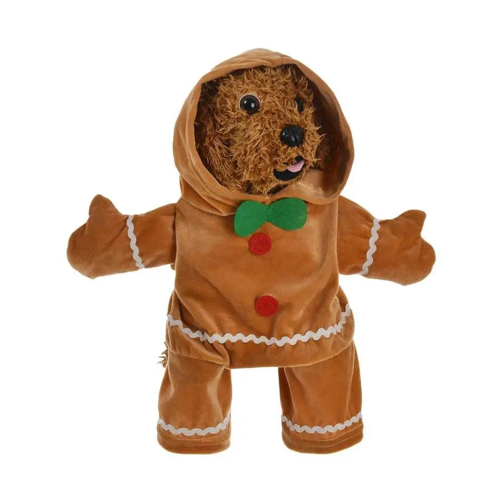 Weihnachtliches Hundekostüm Lebkuchenmann Hoodie warm weich für Haustiere