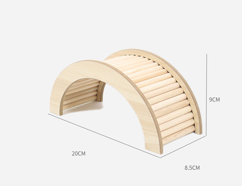 Hamster Kletterleiter & Holzbrücke – S/M/L Größen für Hamster, Meerschweinchen, Ratten & Kleintiere