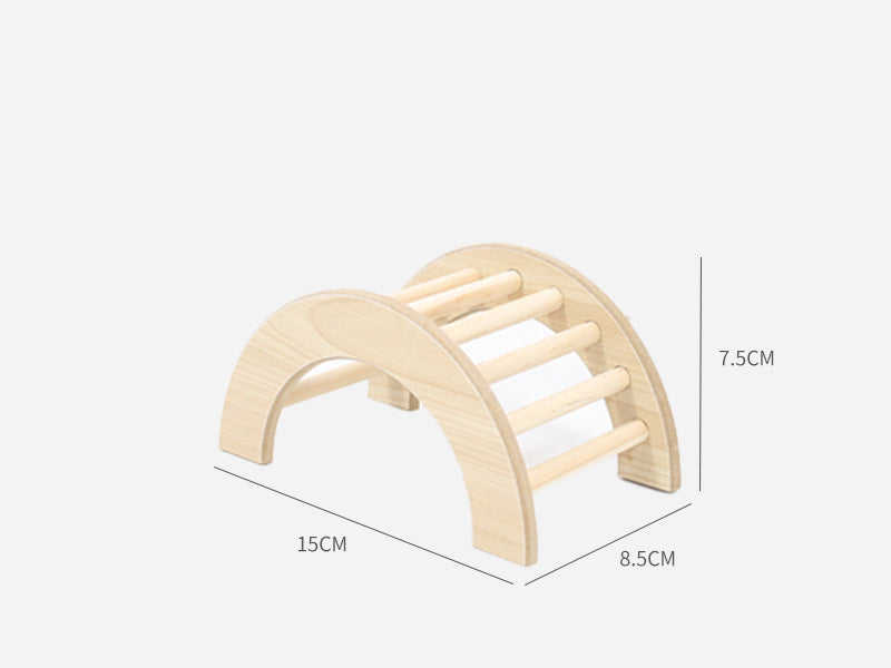 Hamster Kletterleiter & Holzbrücke – S/M/L Größen für Hamster, Meerschweinchen, Ratten & Kleintiere