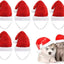 Weihnachtsmütze für Haustiere in Rot mit weißem Saum, Santa-Hut für Hunde und Katzen, festlicher Christmas Pet Hat aus weichem Flanell.