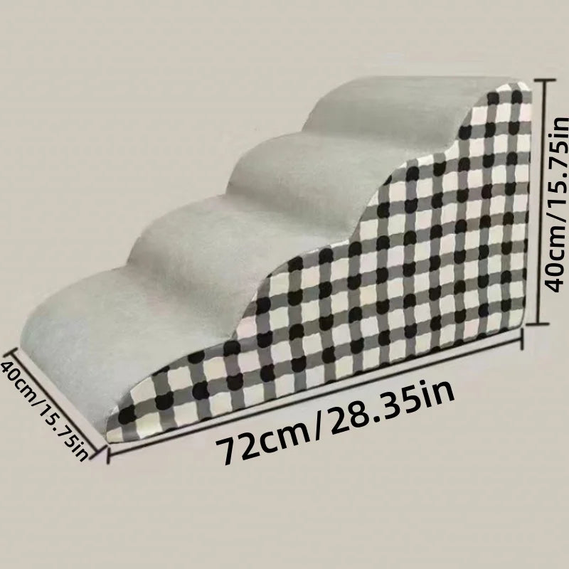 1–3 Stufen Hundetreppe – Anti-Rutsch Sofa-Treppe mit Memory Foam, abnehmbar & waschbar