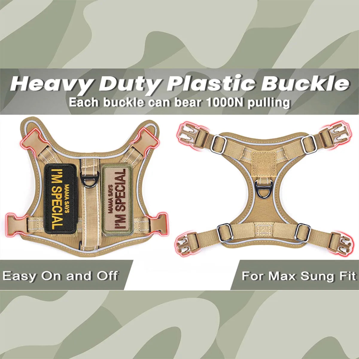 Taktisches Hundegeschirr für kleine Hunde – Robust, reflektierend & mit Tragegriff