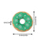 Xmas Pet Dog Plush Chew Toy green donut shape with snowflake design for Christmas