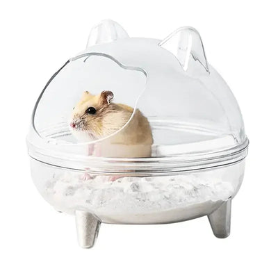 Hamster Toilet & Chinchilla Bath House – transparentes Anti-Spill Badezimmer für Hamster, Gerbil & Kleintiere