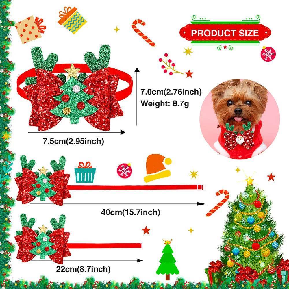 20er-Set Weihnachtsfliegen für Hunde & Katzen – Glänzend, festlich & vielseitig - Pawlino