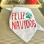 Weihnachts-Haustierbandana mit Feliz Navidog Schriftzug und Pfotenmotiv, festliches Hunde- und Katzen-Accessoire