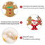 Xmas pet dog plush chew toy set with Santa, elk, and gingerbread man designs made of double-layer fabric with voice airbags for chewing and interactive play
