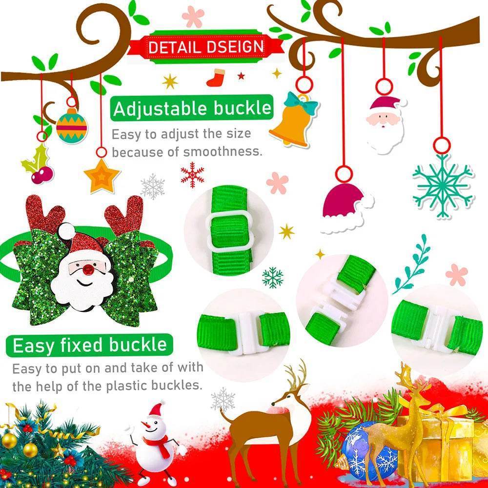 20er-Set Weihnachtsfliegen für Hunde & Katzen – Glänzend, festlich & vielseitig - Pawlino