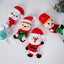 Weihnachtliches Plüsch-Kauspielzeug für Hunde mit Weihnachtsmann und Schneemann-Motiv, quietschend und langlebig