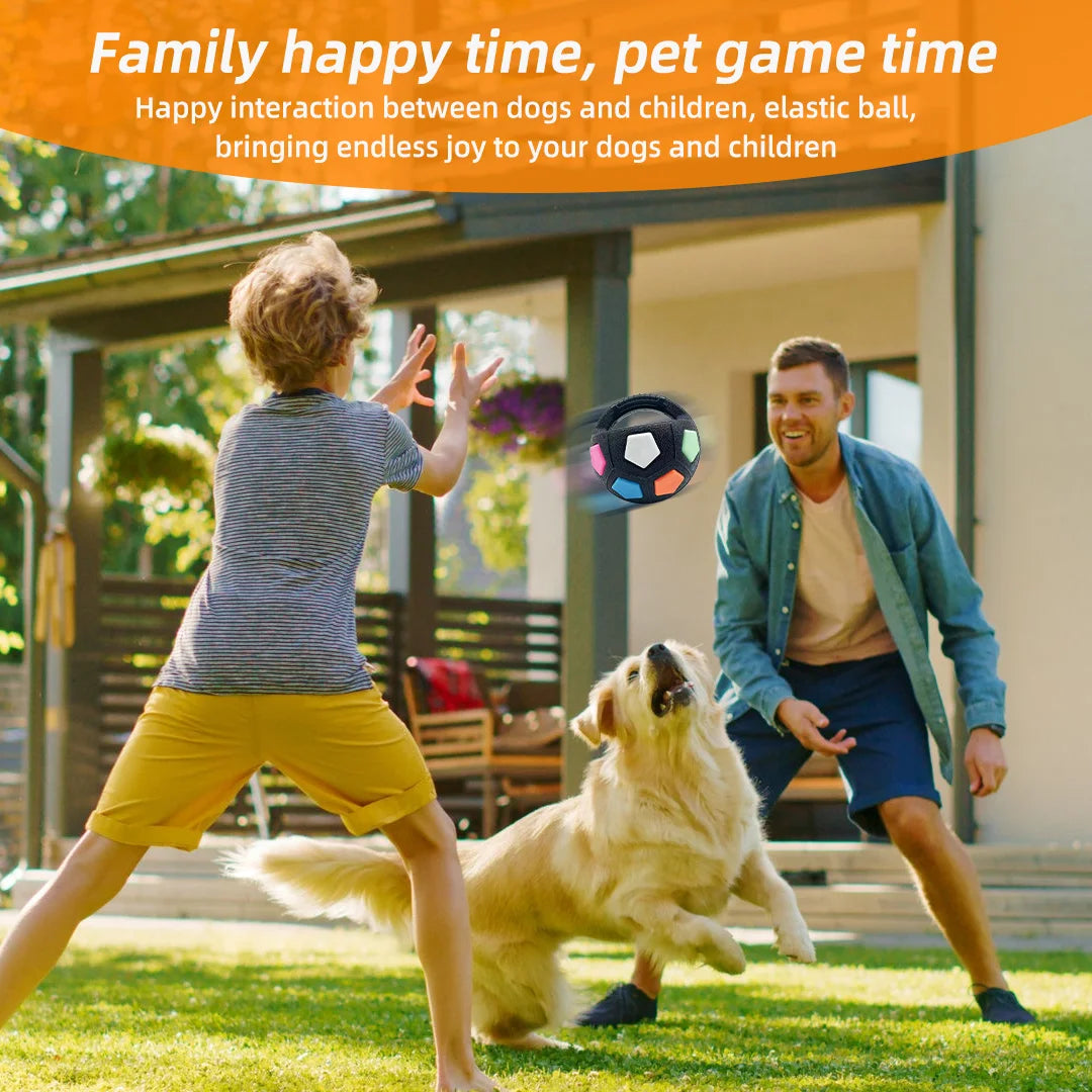 Hundespielzeug – Fußball-Tennisball Design, robustes Kauspielzeug mit Quietschfunktion für Training & Outdoor