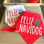 Weihnachtliches Haustierbandana "Feliz Navidog" und "Feliz Navidad" in Rot und Weiß für Hunde und Katzen