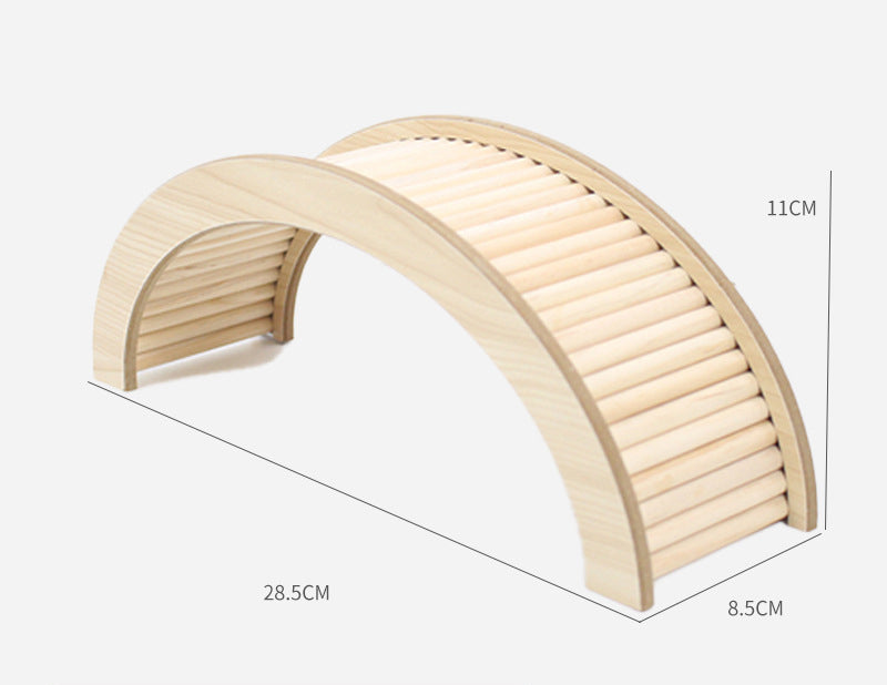 Hamster Kletterleiter & Holzbrücke – S/M/L Größen für Hamster, Meerschweinchen, Ratten & Kleintiere