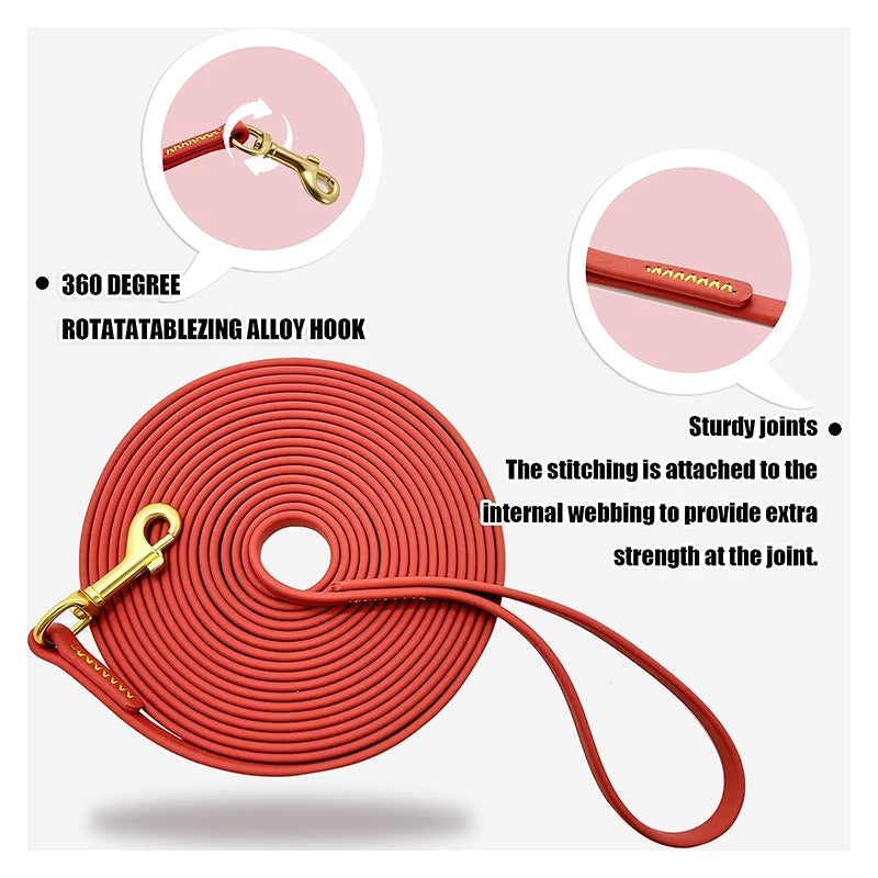 Wasserdichte PVC‑Hundeleine – 3 m / 6 m / 9 m