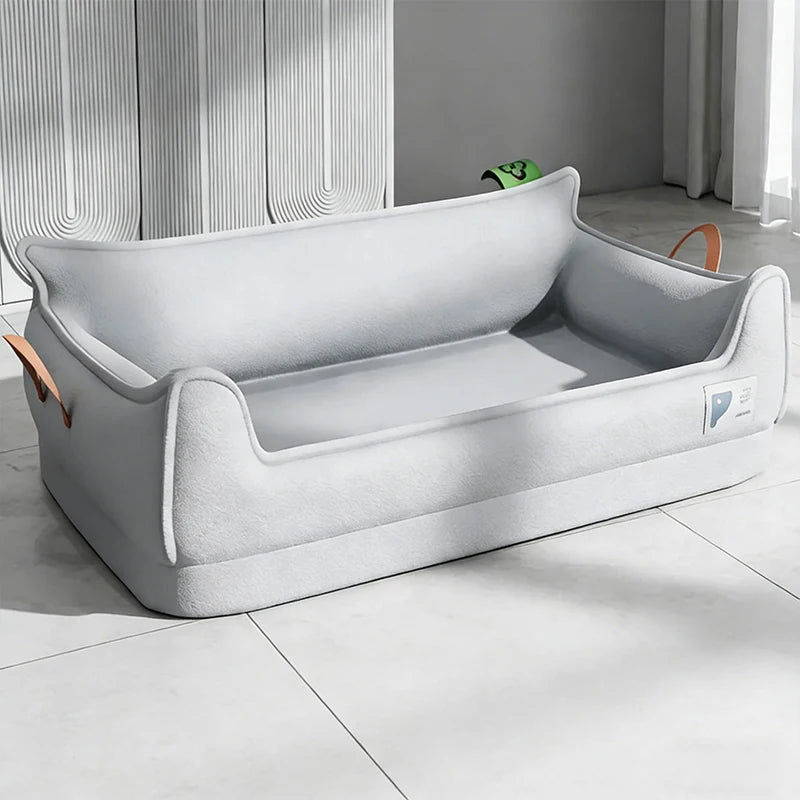 Orthopädisches Hundebett aus Leder – Abnehmbar, rutschfest & waschbar