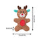 Xmas pet dog plush chew toy reindeer shape with red belly and teal ears soft fabric 18cm tall