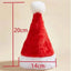 Roter Weihnachtsmütze für Haustiere aus weichem Flanell mit weißem Bommel, Maße 14x20 cm