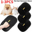 Black pet hair remover mitt with flexible mesh design for dogs and cats grooming