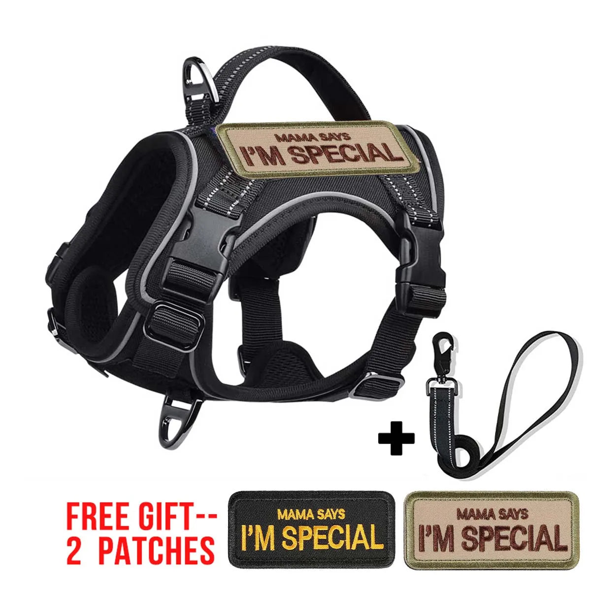 Taktisches Hundegeschirr für kleine Hunde – Robust, reflektierend & mit Tragegriff