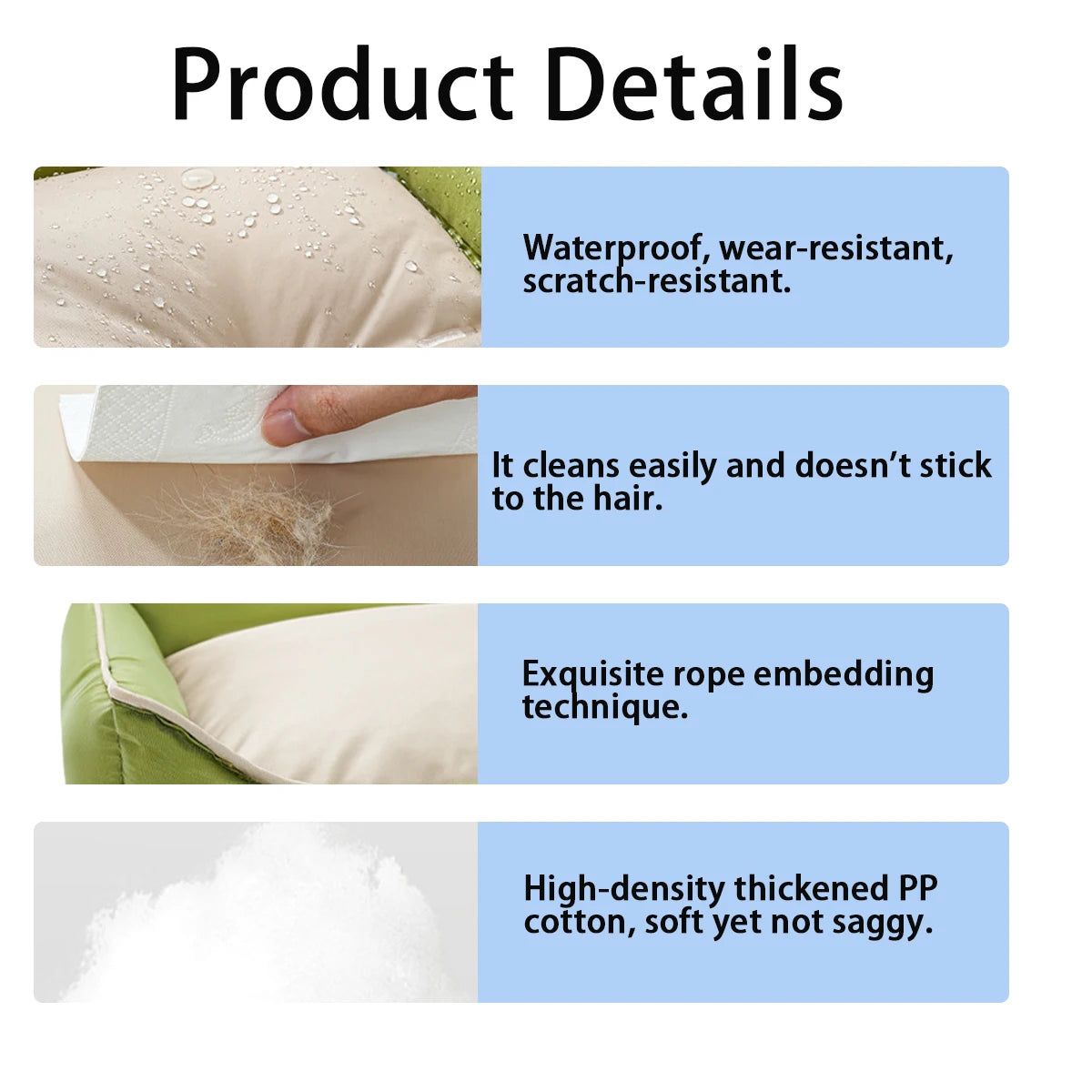 Wasserdichtes Hundebett aus Oxford‑Gewebe – Weich, robust & für jede Jahreszeit