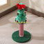 Weihnachtlicher Katzenspielbaum aus Sisal mit roter Schleife und Kratzschutz für Kätzchen und Welpen