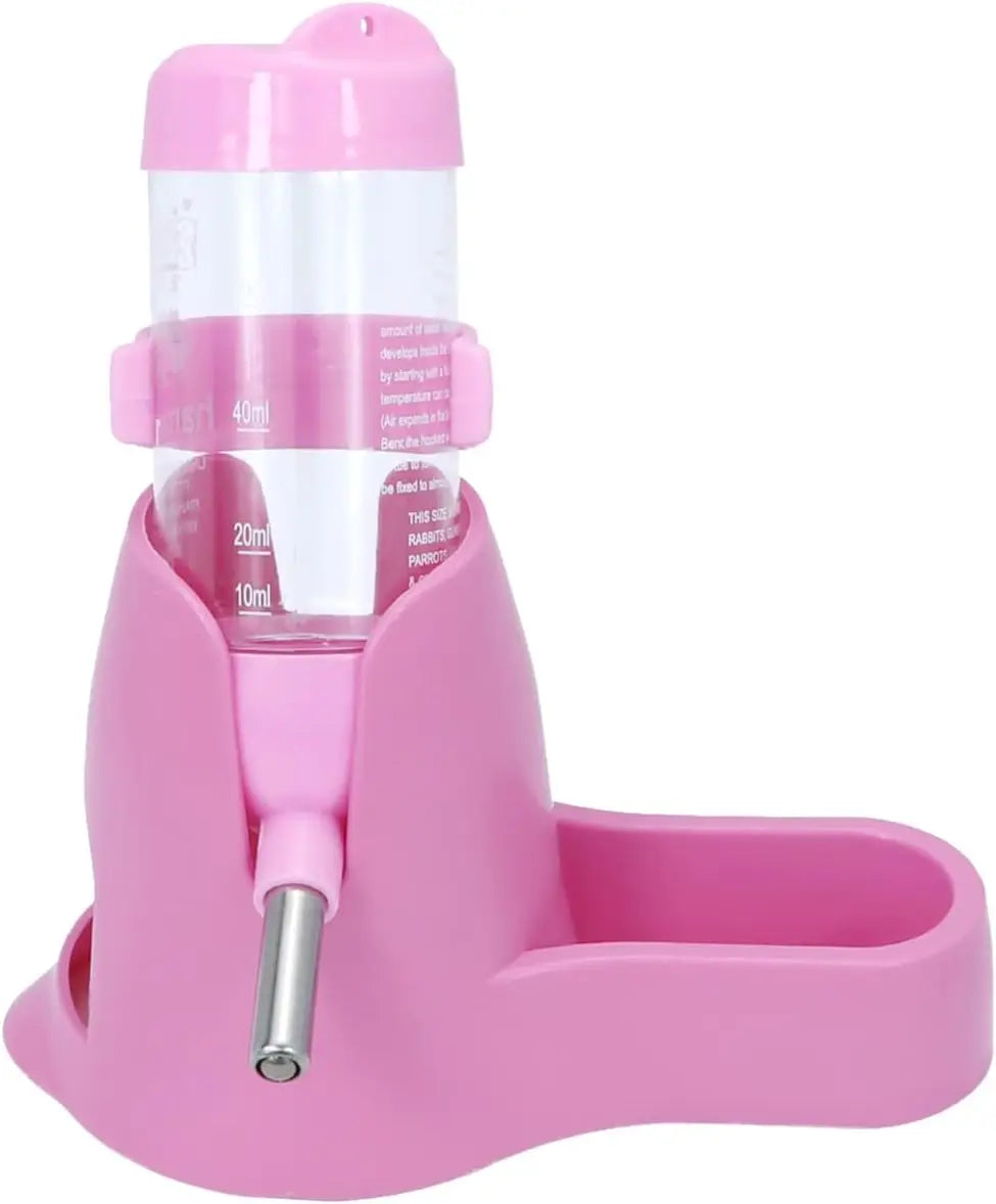3-in-1 Hamster Trinkflasche mit Basis – 80ml Auto-Dispenser für Hamster, Mäuse, Ratten & Igel