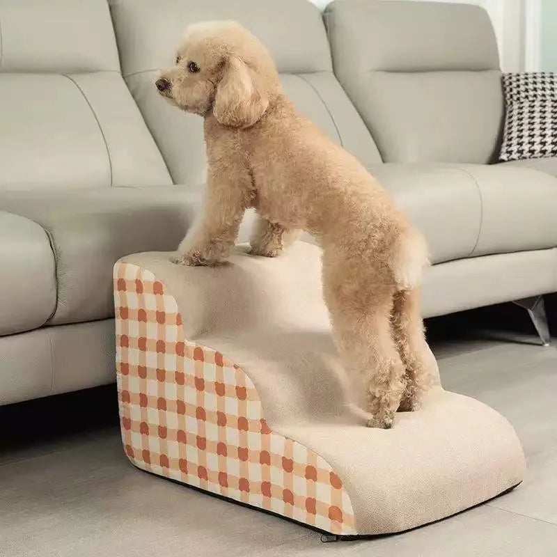 1–3 Stufen Hundetreppe – Anti-Rutsch Sofa-Treppe mit Memory Foam, abnehmbar & waschbar