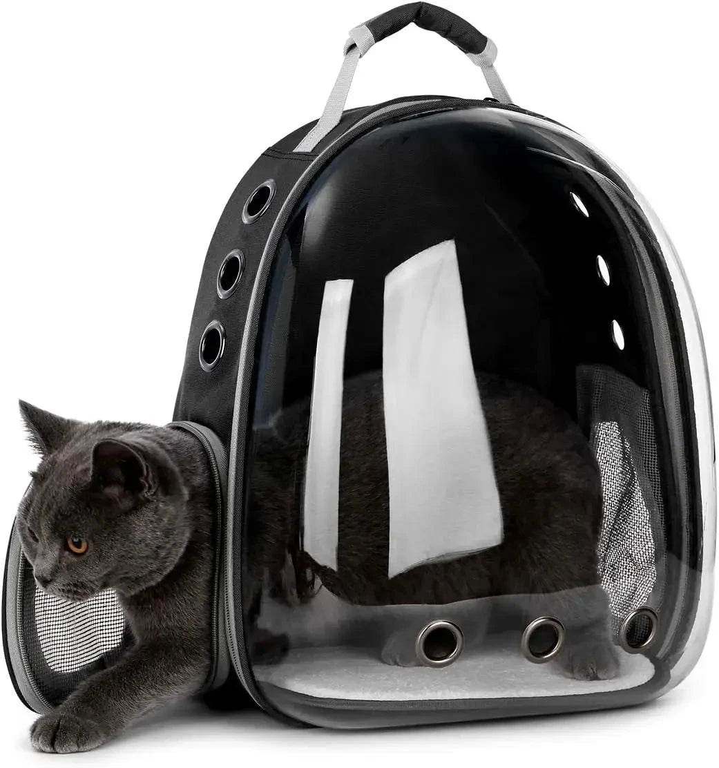 Katzen- und Haustier-Transportrucksack, transparenter Kapsel-Bubble-Rucksack für Kleintiere wie Welpen, Kätzchen und Vögel, atmungsaktiver Transportrucksack für Reisen - Pawlino