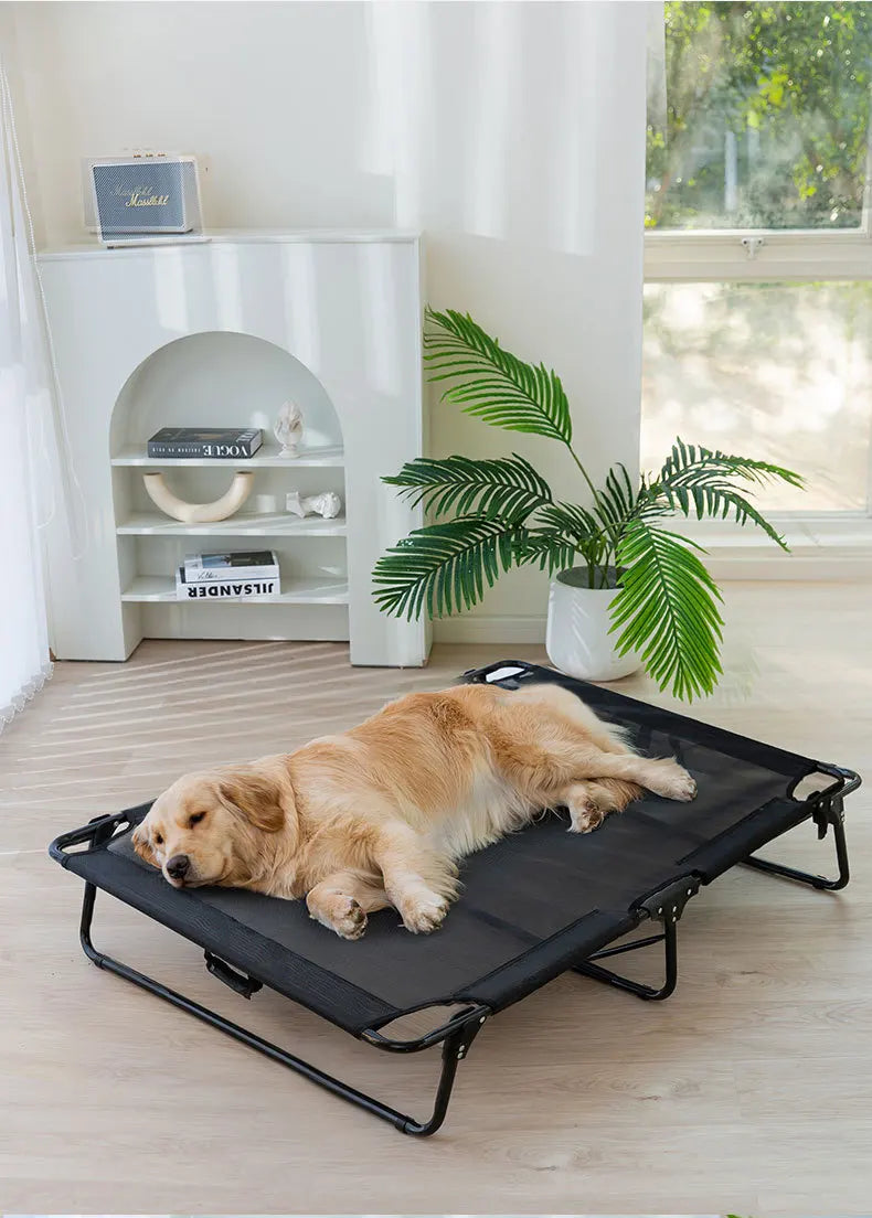 Atmungsaktives, faltbares Hundebett – Robust, outdoor‑geeignet & für große Hunde