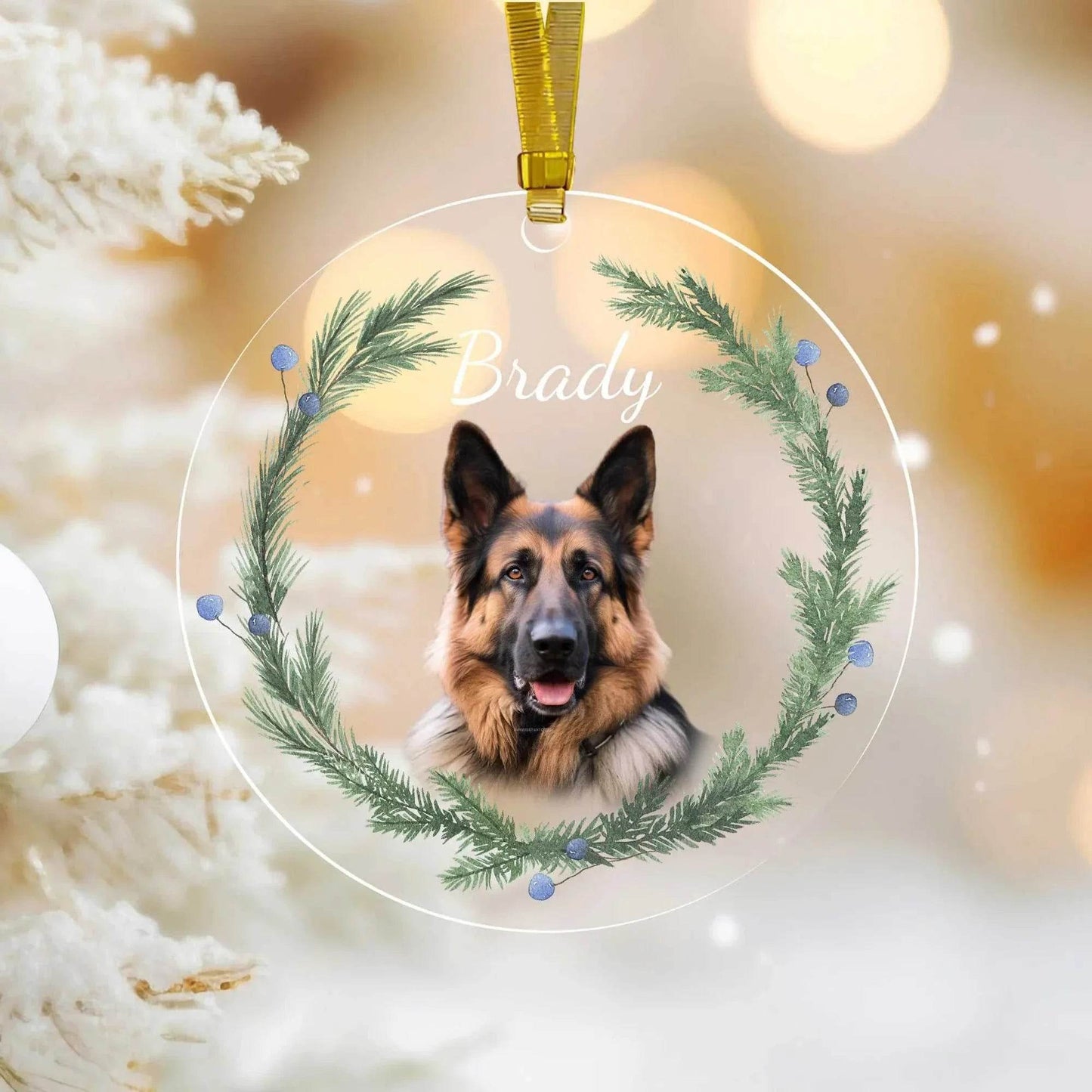 Personalisierter Weihnachtsanhänger mit Haustierfoto - Pawlino