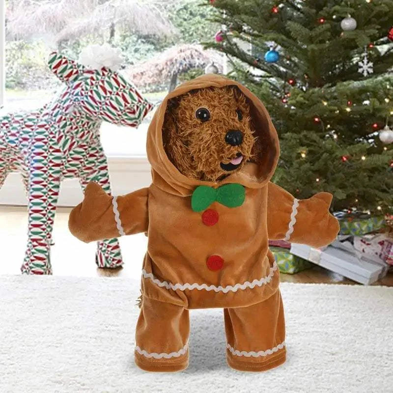 Weihnachtliches Hundekostüm Gingerbread Man warm und weich Haustierpullover für Herbst und Winter