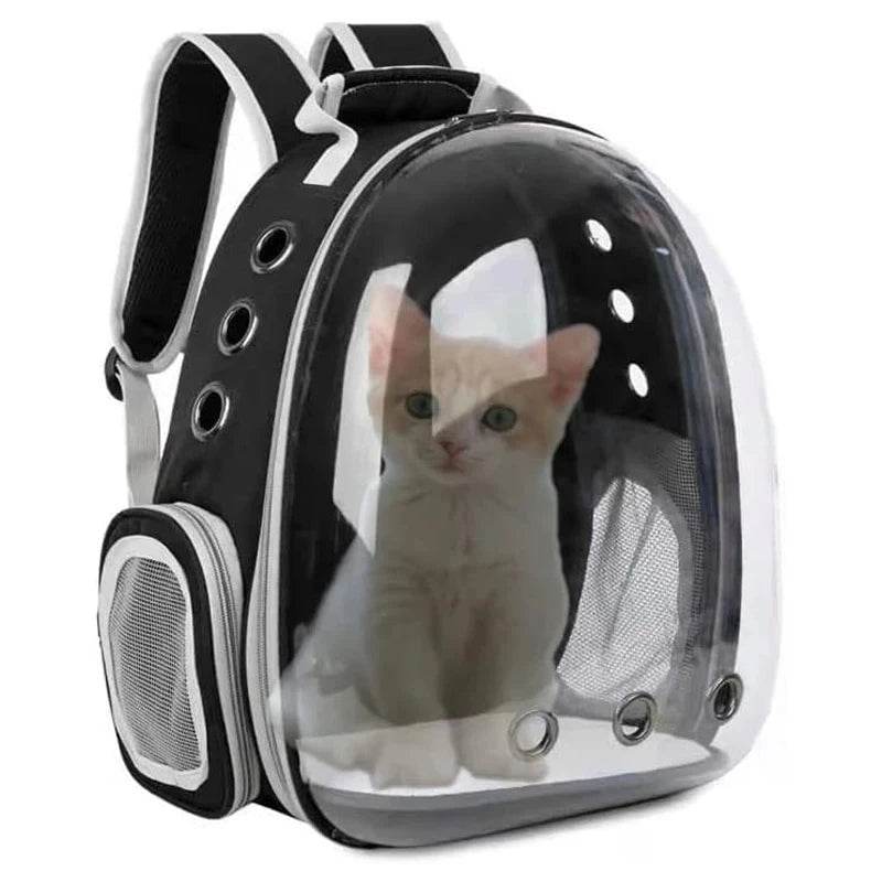 Katzen- und Haustier-Transportrucksack, transparenter Kapsel-Bubble-Rucksack für Kleintiere wie Welpen, Kätzchen und Vögel, atmungsaktiver Transportrucksack für Reisen - Pawlino