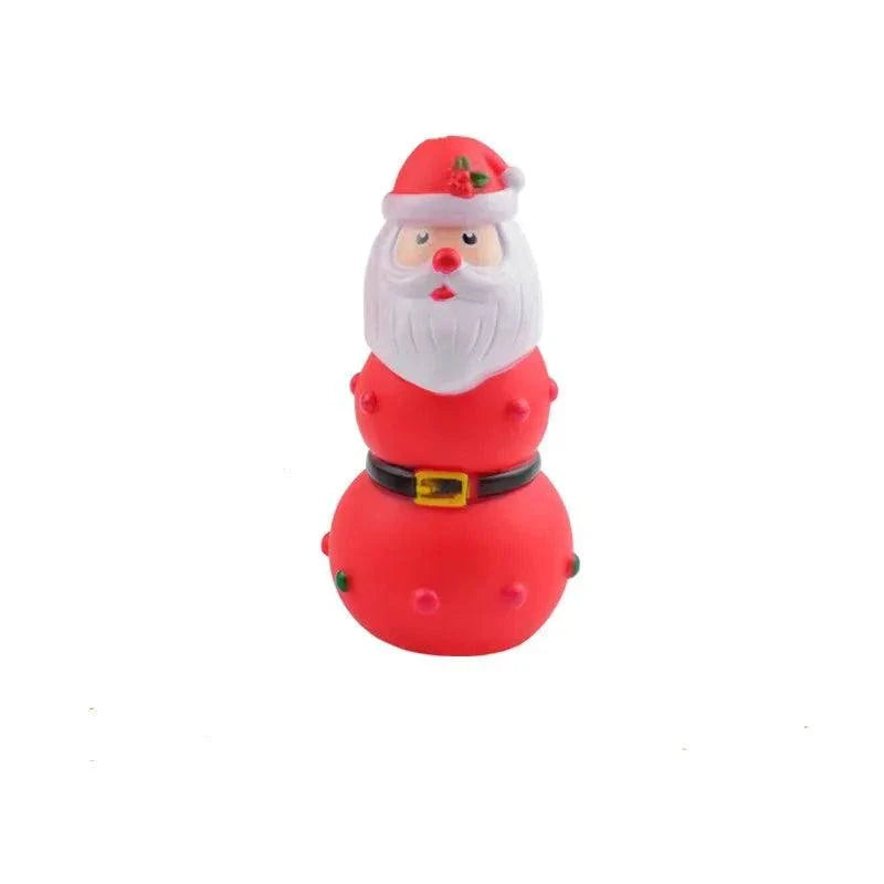 Weihnachtliches Quietschspielzeug Santa aus robustem Latex für Hunde und Katzen