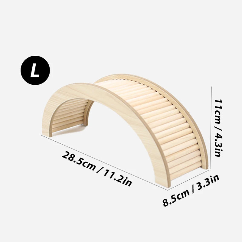 Hamster Kletterleiter & Holzbrücke – S/M/L Größen für Hamster, Meerschweinchen, Ratten & Kleintiere